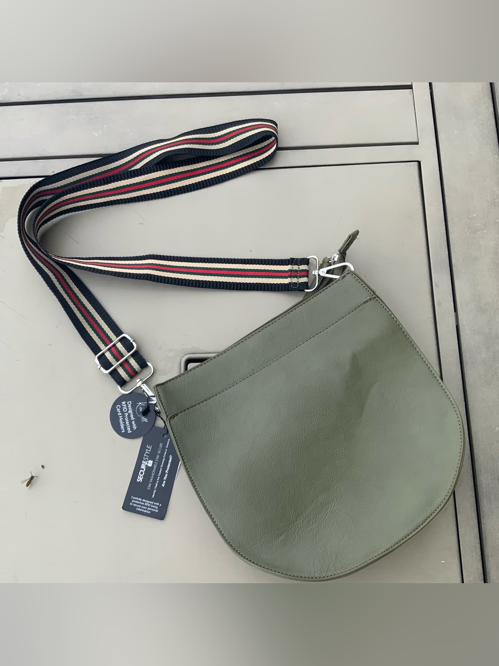 Brand New K Carroll Army Green Saddlebag